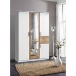 Draaideurkast Koblenz I incl. vak voor accessoires - Wit/eikenhouten look - Breedte: 135 cm