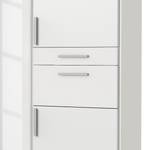 Armoire Koblenz II avec compartiment à accessoires à droite ou à gauche au choix - Blanc - Largeur : 135 cm