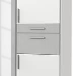 Drehtürenschrank Koblenz I inkl. Accessoires Fach - Weiß / Hellgrau - Breite: 91 cm