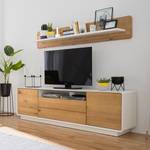 Ensemble meubles TV Boge (2 éléments ) Placage en chêne véritable - Chêne à nœuds / Blanc mat