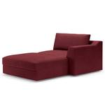 Ecksofa Dixwell mit Longchair Webstoff Palila: Beere - Longchair davorstehend rechts