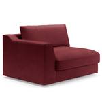 Ecksofa Dixwell mit Longchair Webstoff Palila: Beere - Longchair davorstehend rechts