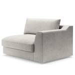 Ecksofa Dixwell mit Longchair Webstoff Palila: Granit - Longchair davorstehend links