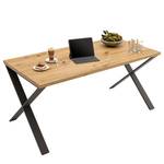 Eettafel Bostic metaal - Artisan eikenhouten look/antracietkleurig