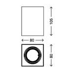 LED-Deckenleuchte  Tube Eisen - 1-flammig