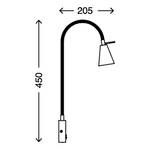 LED-wandlamp Comfort Light ijzer - 1 lichtbron