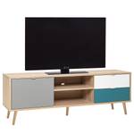 Meuble TV scandinave - chêne, gris, Multicolore / Imitation chêne Sonoma