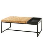 Salontafel Truckee massief knoestig eikenhout/metaal - knoestig eikenhout/zwart