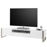 TV-Lowboard Bicknell Weiß / Silber