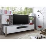 Tv-meubel Bicknell wit/zilverkleurig