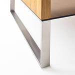 Tavolino da salotto Vinton Quercia massello / Vetro - Larghezza: 110 cm