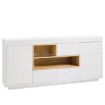 Dressoir Kuusaa wit/eikenhouten look - Breedte: 193 cm