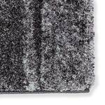 Hoogpolig vloerkleed Savona III geweven stof - Antracietkleurig/mintgroen - 67 x 130 cm