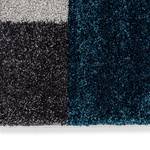 Hoogpolig vloerkleed Savona I geweven stof - Grijs/donkerblauw - 160 x 230 cm
