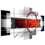 Tableau déco plexiglas Carmine Missile Plexiglas - Argenté / Rouge - 200 x 100 cm