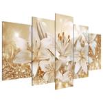 Acrylglas-afbeelding Golden Bouquet acrylglas - champagnekleurig/goudkleurig - 100 x 50 cm