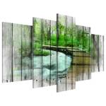 Tableau déco plexiglas Forest of Secrets Plexiglas - Marron / Vert - 200 x 100 cm