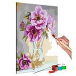 Peinture par numéro Fleurs dans un vase Lin - Multicolore - 40 x 60 cm