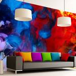 Papier peint intissé Colored Flames Intissé premium - Multicolore - 350 x 245 cm