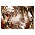 Vliestapete Brown Symphony Premium Vlies - Kupfer / Champagner - 300 x 210 cm