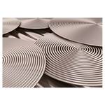 Papier peint intissé Copper Spirals Intissé premium - Laiton - 350 x 245 cm
