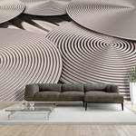Vliesbehang Copper Spirals premium vlies - messingkleurig - 400 x 280 cm