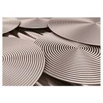 Papier peint intissé Copper Spirals Intissé premium - Laiton - 200 x 140 cm