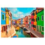 Vliesbehang Colorful Canal in Burano premium vlies - meerdere kleuren - 200 x 140 cm