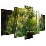 Bild The Beauty of the Forest Leinen - Grün - 200 x 100 cm