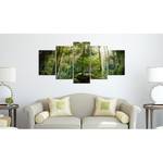 Bild The Beauty of the Forest Leinen - Grün - 200 x 100 cm