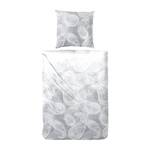 Parure de lit en satin Bellapais Coton - Blanc / Gris - 200 x 200 cm + 2 oreillers 80 x 80 cm