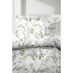 Parure de lit en percale Nateby Coton - Vert pâle - 155 x 220 cm + oreiller 80 x 80 cm