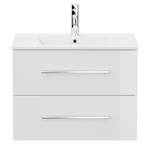 Meuble avec vasque Homeline Blanc brillant - Largeur : 70 cm