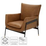 Fauteuil Risskov echt leer - bruin