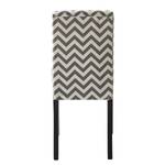 Gestoffeerde stoel Nella II (set van 2) geweven stof/ massief rubberboomhout - donkerbruin/grijs met patroon