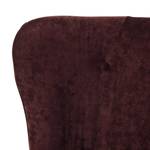 Fauteuil Inko I fluweel - Aubergine - Zwart