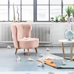 Fauteuil Inko I fluweel - Lichtroze - Beige