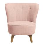 Fauteuil Inko I fluweel - Lichtroze - Beige