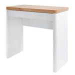 Bureau d'angle Cu-Libre 80 Imitation duramen de chêne / Blanc - Imitation chêne