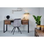 Bureau Loop staal - antracietkleurig - Vintage eikenhouten look