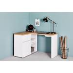 Bureau d’angle Cu-Libre Imitation duramen de chêne / Blanc