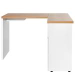 Bureau d’angle Cu-Libre Imitation duramen de chêne / Blanc