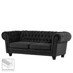 Sofa Baille (2-Sitzer) Samt - Schwarz