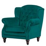 Fauteuil bergère Jenner IV Microfibre - Bleu pétrole