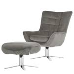 Fauteuil Chassy II Velours - Gris
