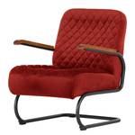 Fauteuil Morriston Velours - Rouge cerise