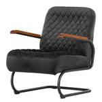 Fauteuil Morriston fluweel - Donkergrijs