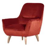 Fauteuil Oulu Velours - Corail