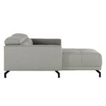 Ecksofa Ashwell Flachgewebe - Grau - Longchair davorstehend rechts