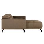 Ecksofa Ashwell Flachgewebe - Nougat - Longchair davorstehend rechts